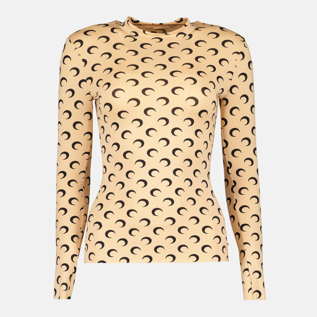 Bild des Top Jersey Moon Artikels der Marke Marine Serre für Frauen - Herbst-Winter Saison 2025 - Vorderansicht