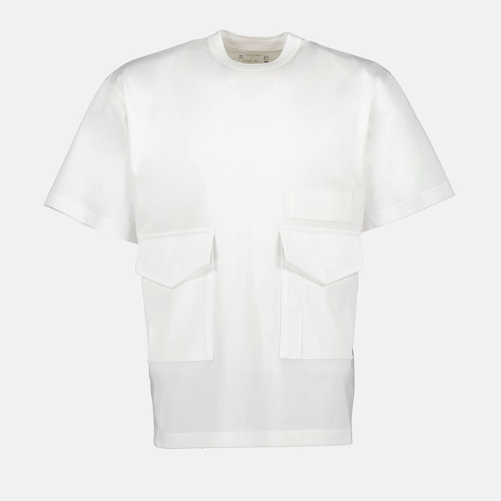 T-shirt T-shirt à poches Sacai Bianco Homme