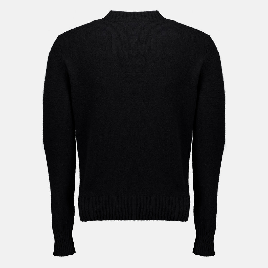 Maille Pull AMI de coeur noir en cachemire Ami PARIS Noir Homme