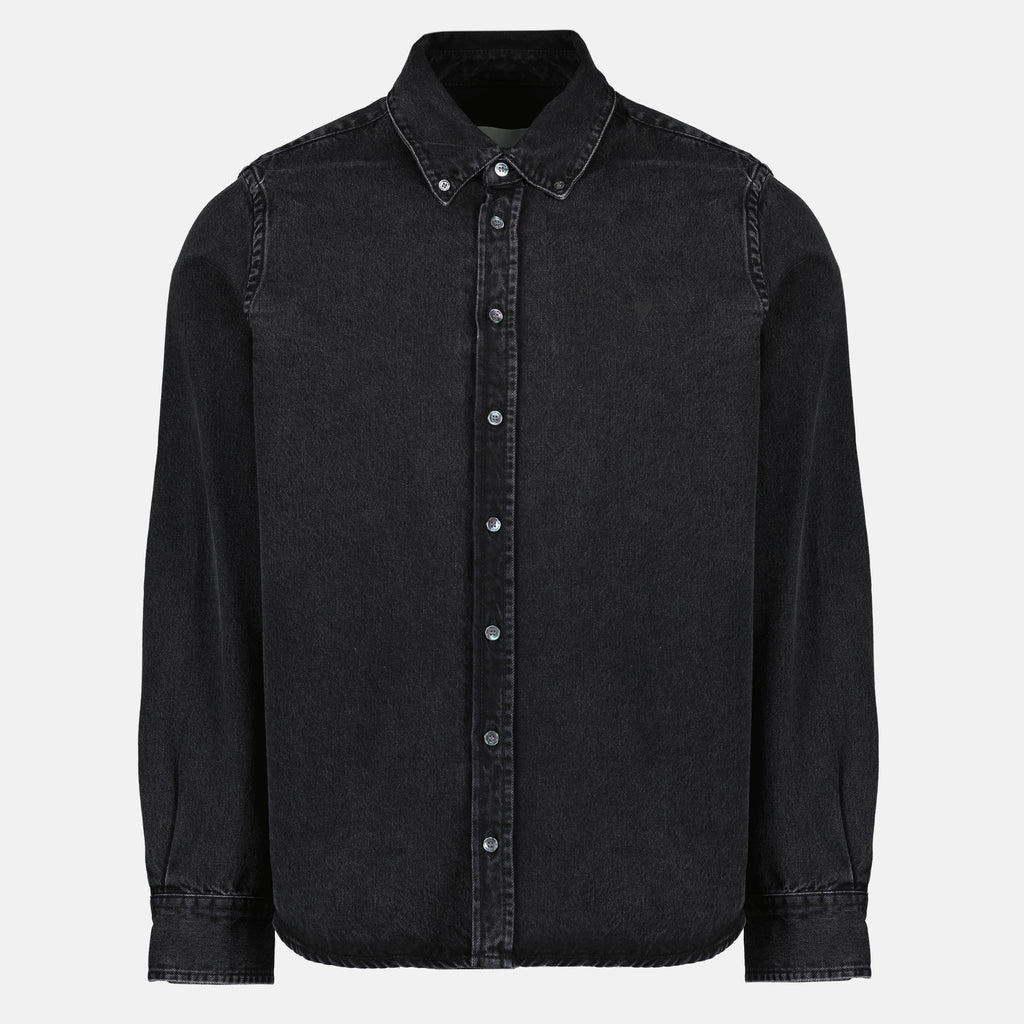 Imagen de la camisa de denim negro de la marca Ami PARIS para Unisex - Temporada Primavera-Verano 2026 - Vista Frontal