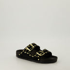 Open shoes Sandales Arizona Rivet Birkenstock Black Femme