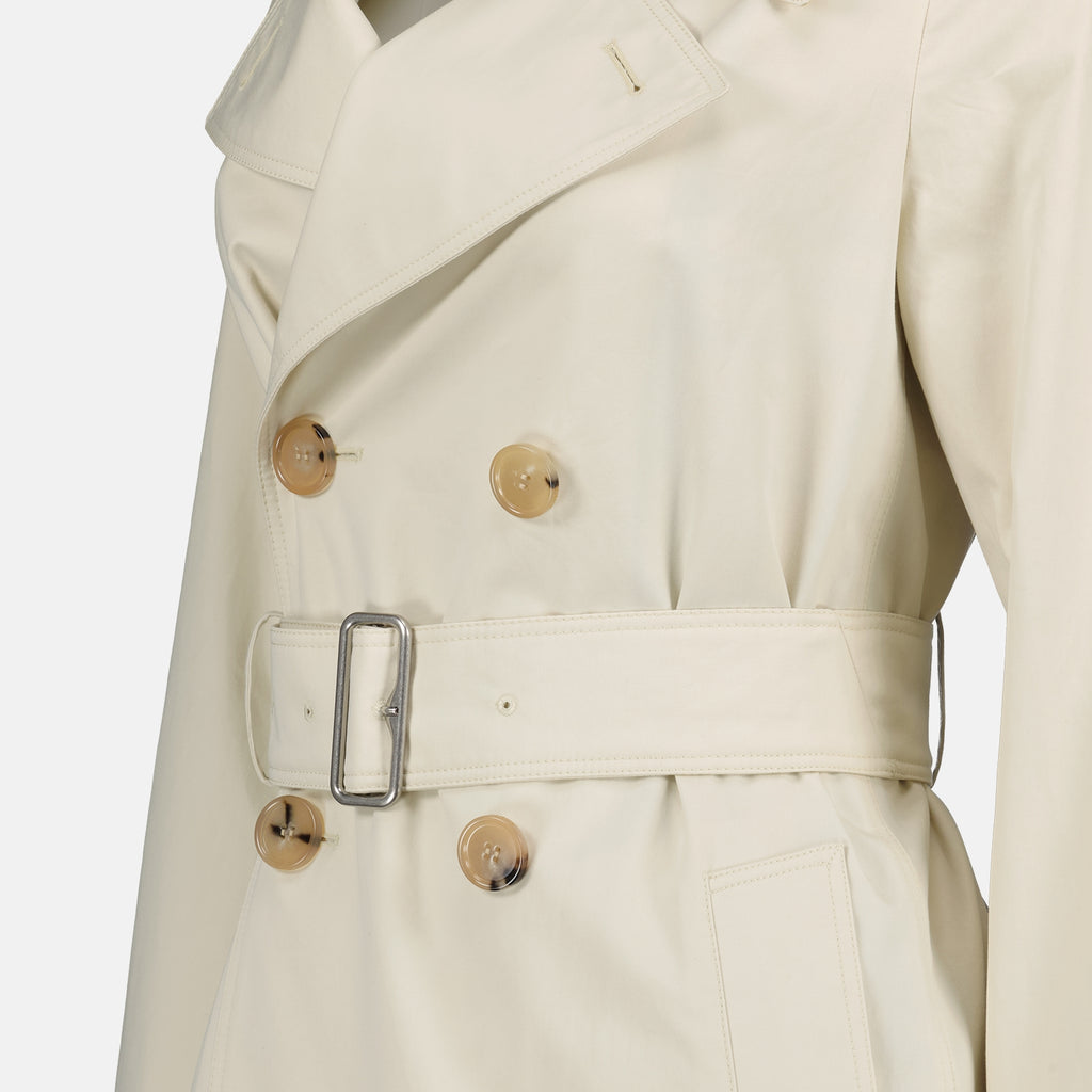 Manteaux Trench-coat en gabardine Burberry Blanc Femme