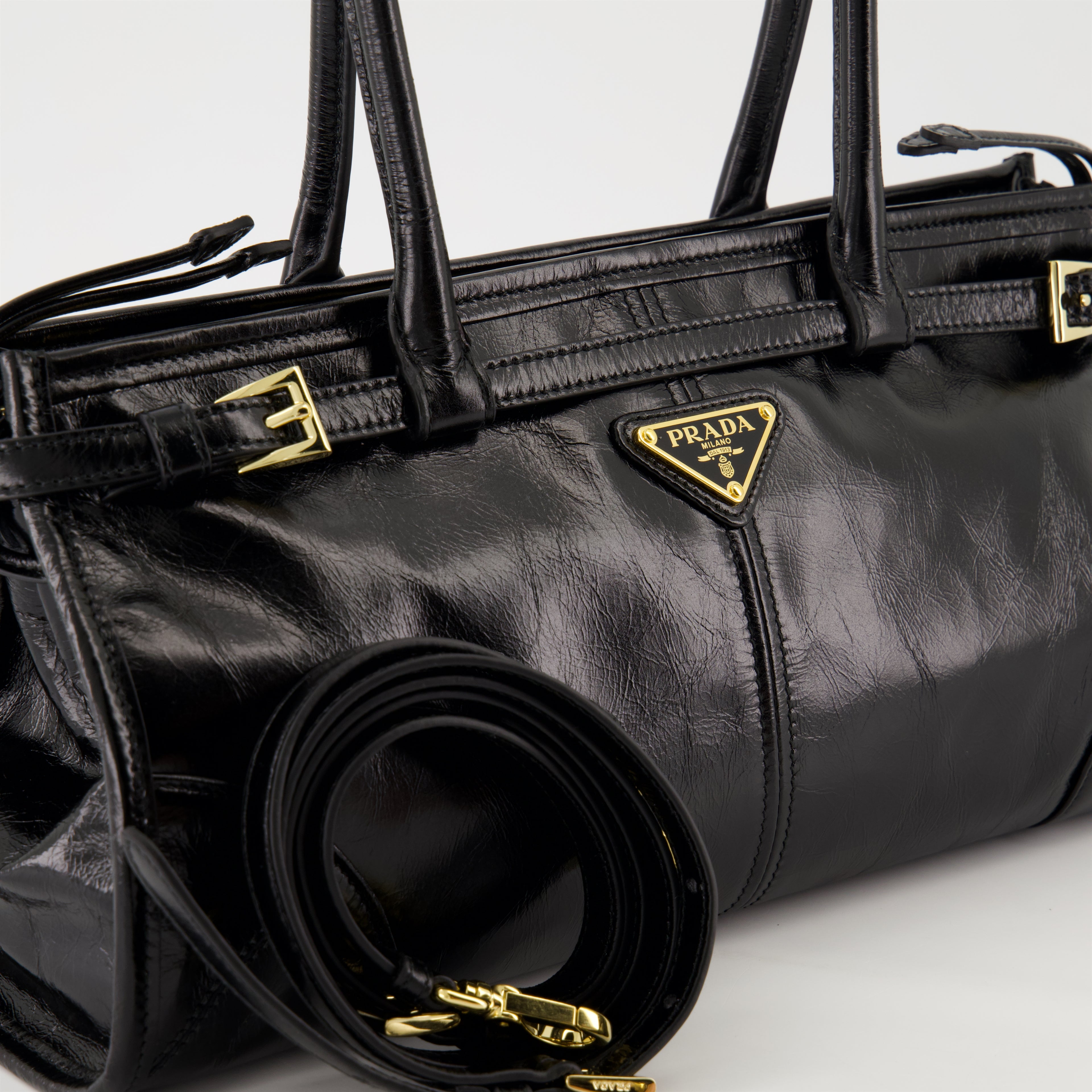 Sacs à main et épaule Sac en cuir Prada Noir Femme