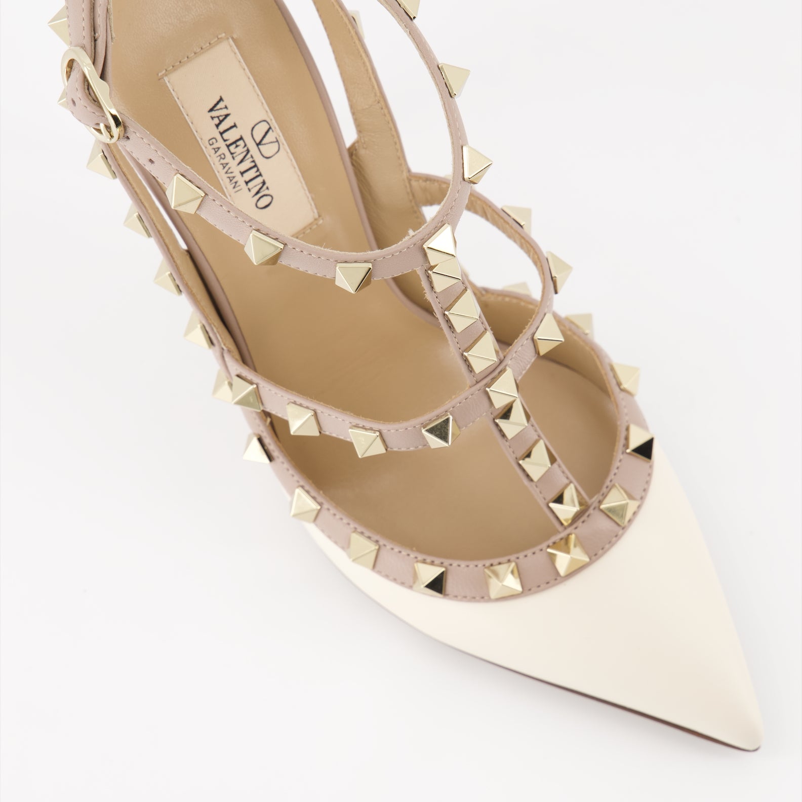 Pumps Escarpins Rockstud Valentino Garavani Beige Femme