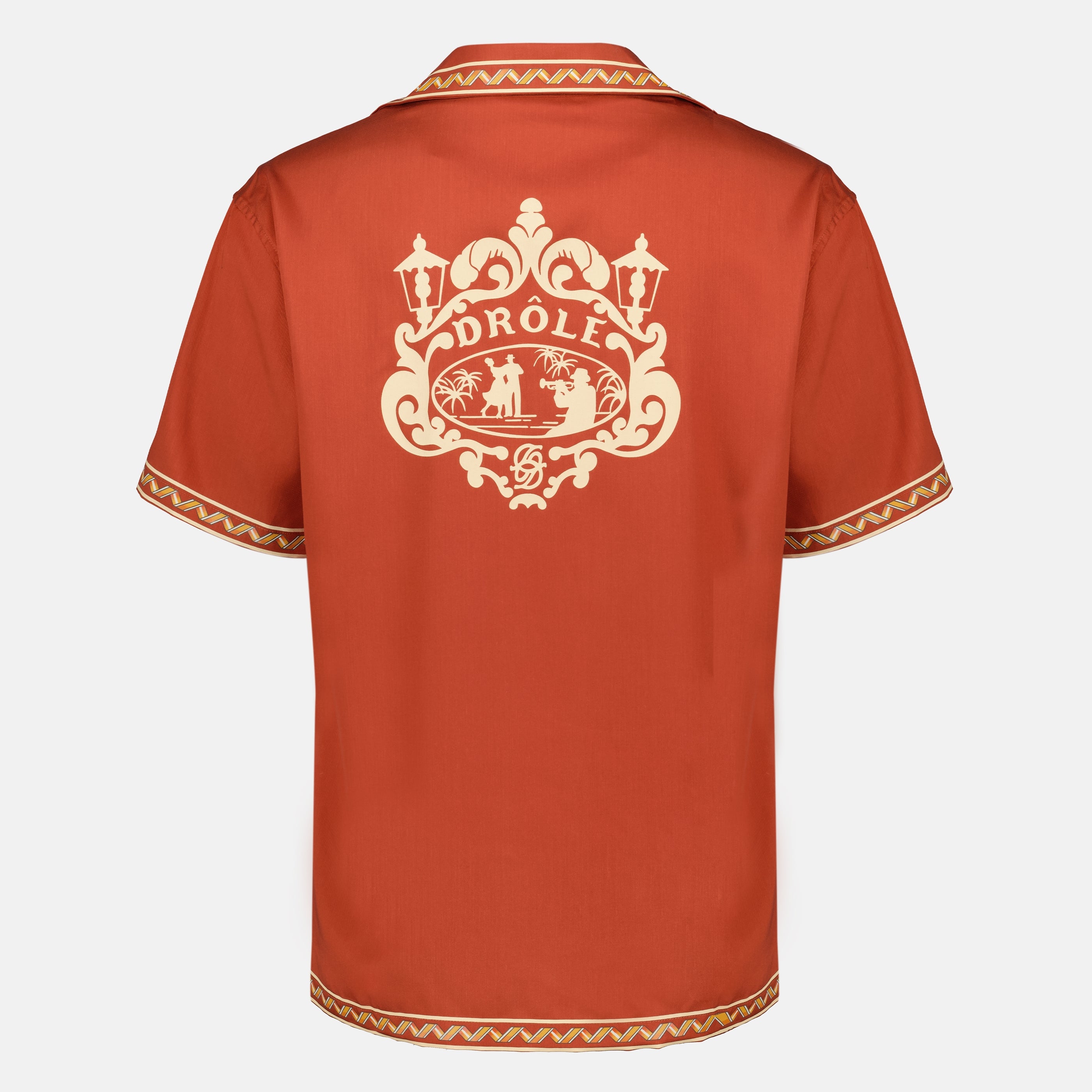 Chemises Chemise Danseurs brodée orange Drole De Monsieur Orange Homme