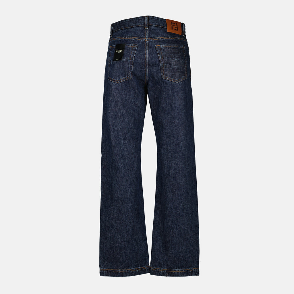 Imagen de los jeans de mezclilla azul de la marca Fendi para Hombre - Temporada Primavera-Verano 2026 - Vista Trasera