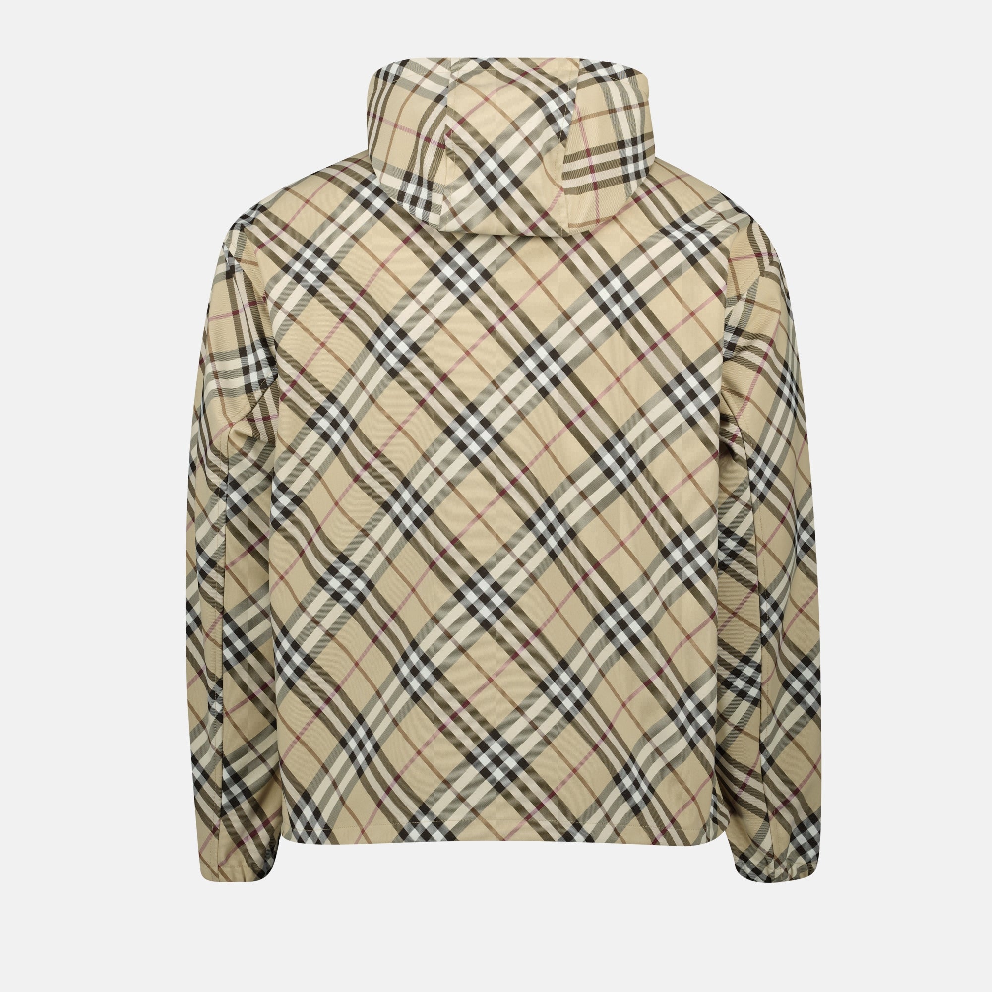 Jackets Cavalier Check Windbreaker Burberry Beige Homme