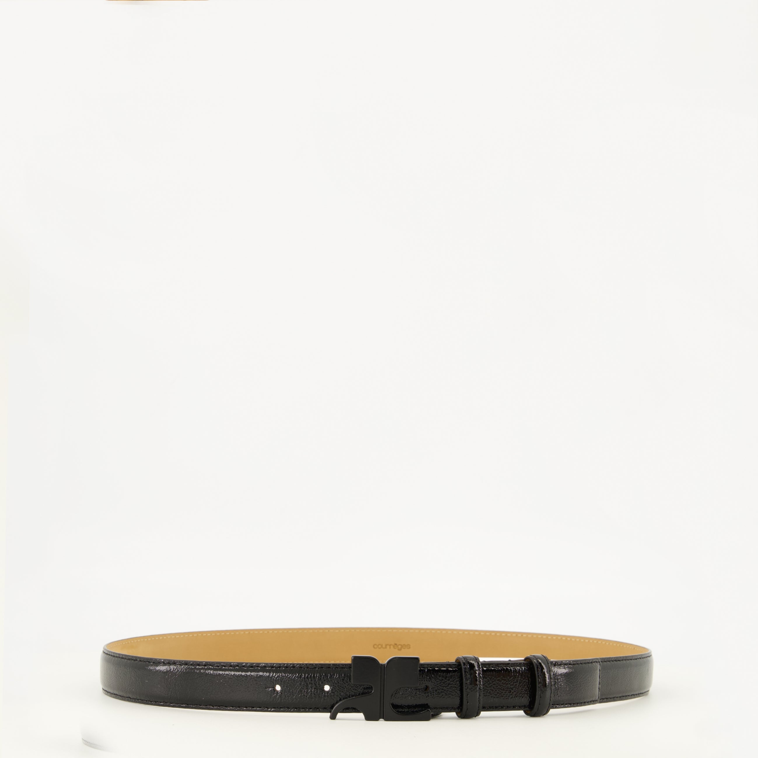 Ceintures Ceinture AC en cuir naplack noir Courrèges Noir Femme