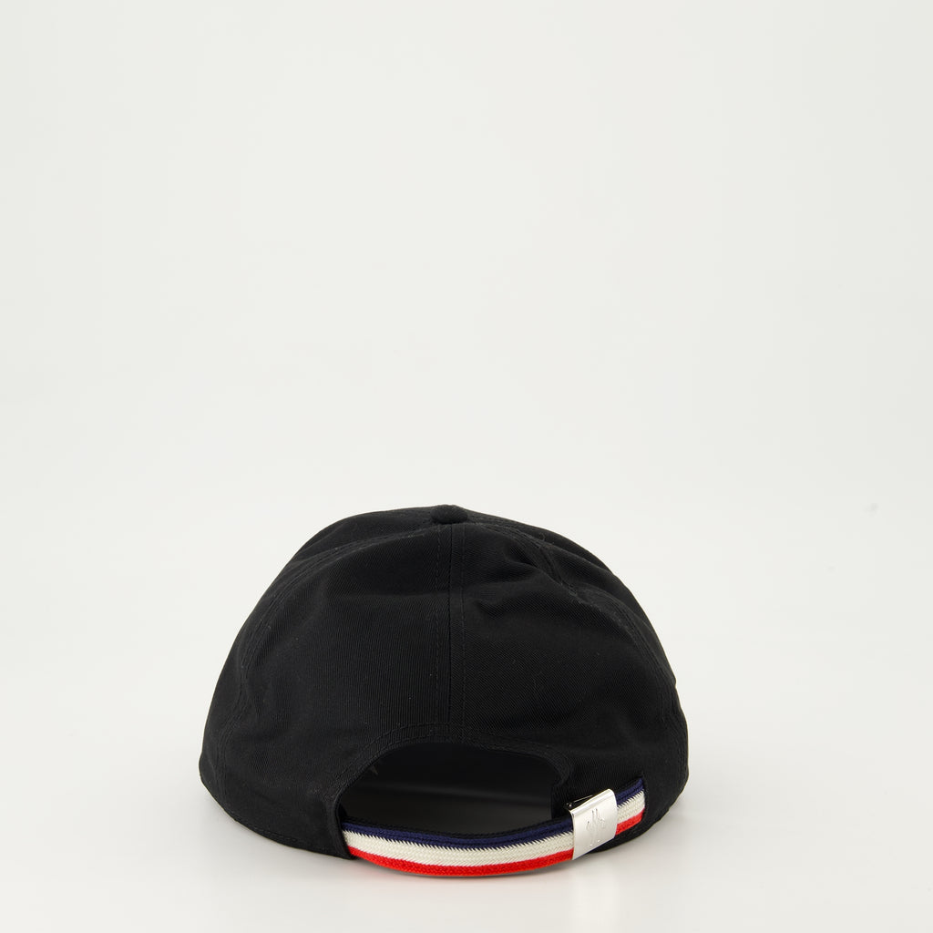 Chapéus, bonés e gorros Boné de Couro com Logo Moncler Preto Homme