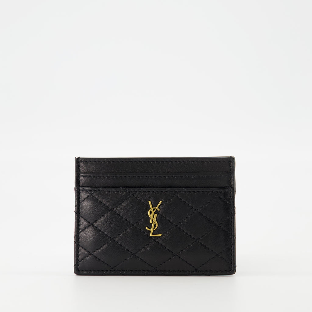 Petite maroquinerie Porte-cartes Cassandre Saint Laurent Noir Femme