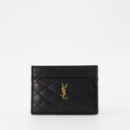 Petite maroquinerie Porte-cartes Cassandre Saint Laurent Noir Femme