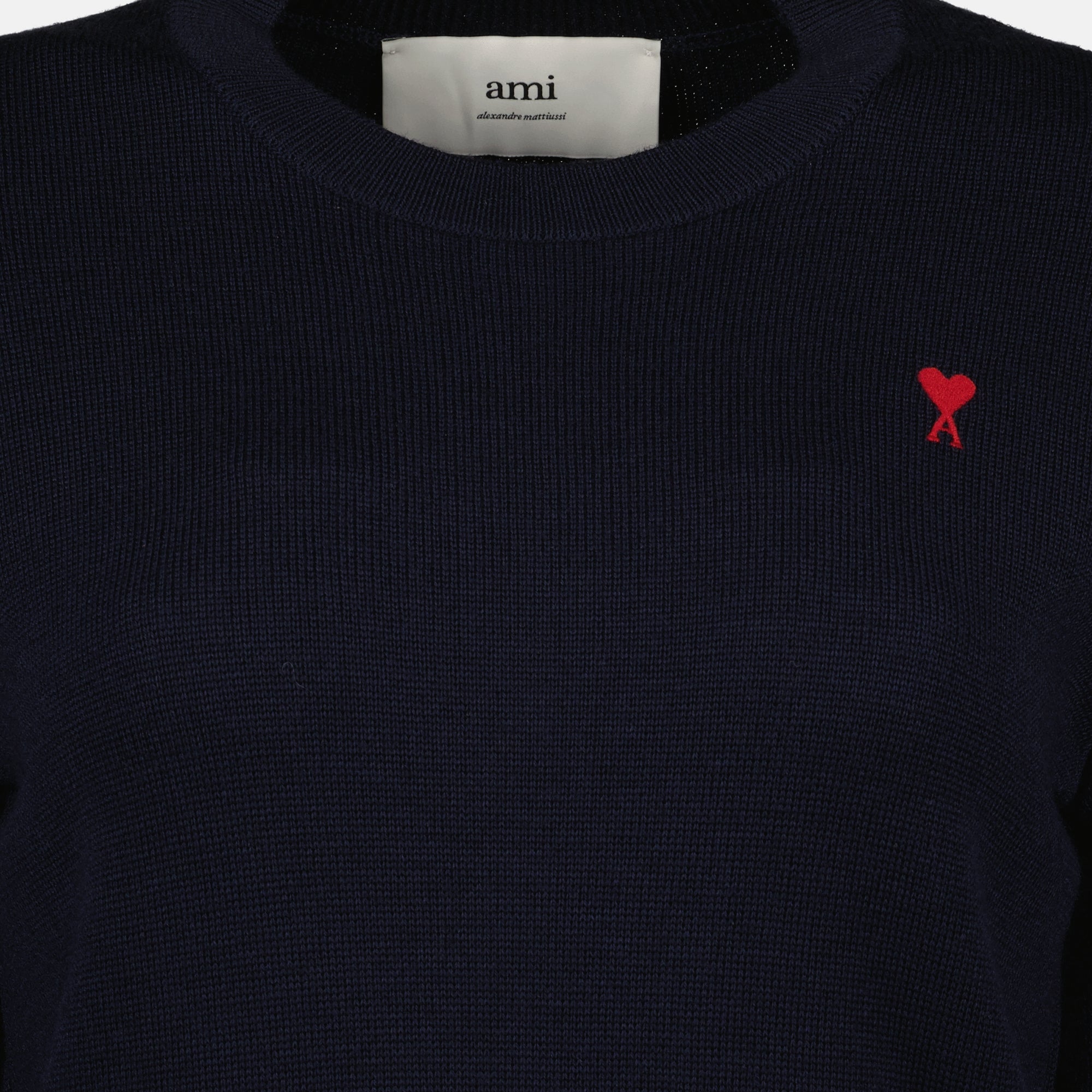 여성용 브랜드 Ami PARIS의 Ami 하트 스웨터 항목 이미지 - 2025년 가을-겨울 시즌 - 상세 보기 6