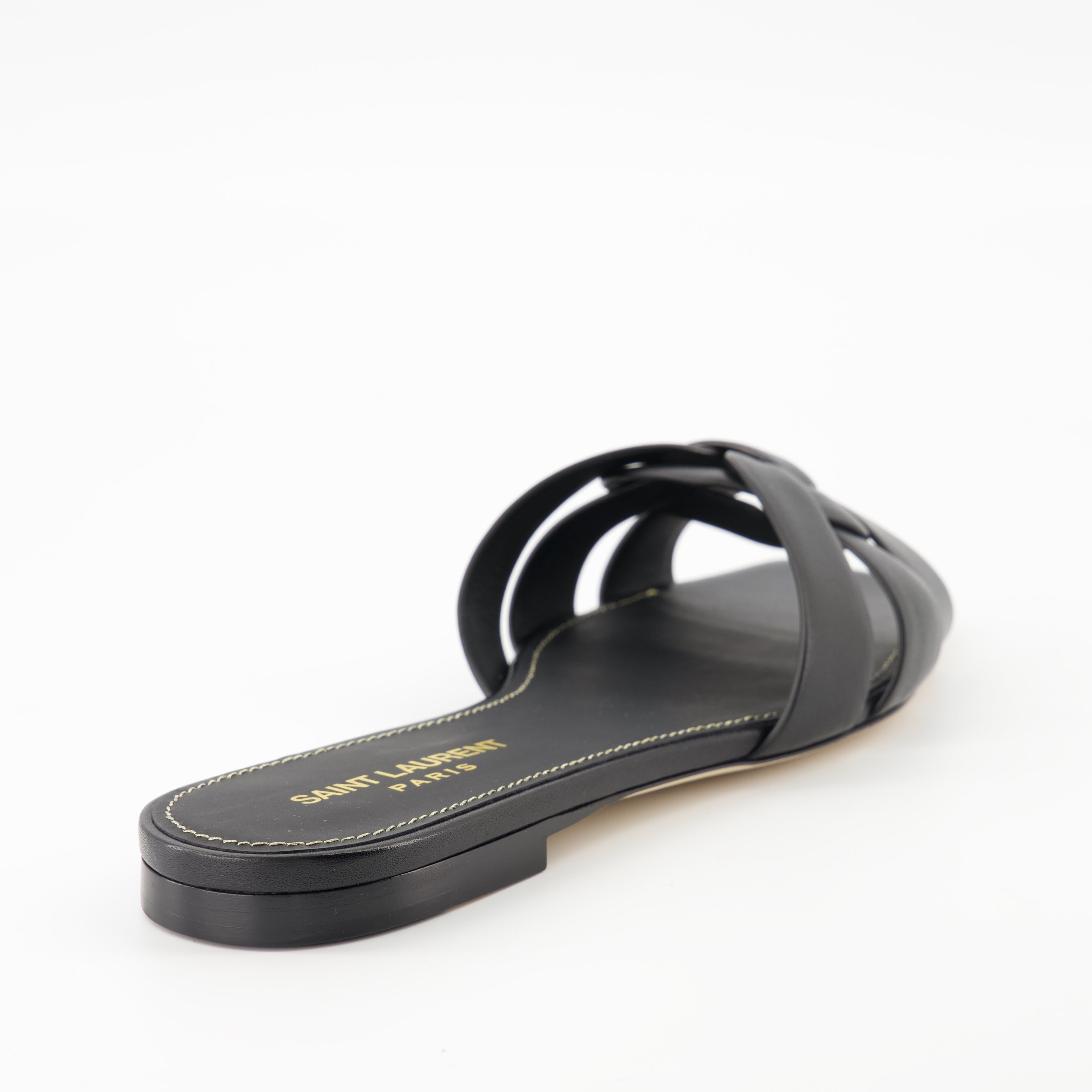 Offene schuhe Tribute Mules Saint Laurent Schwarz Femme