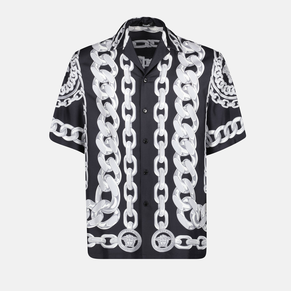 Shirts Medusa Chains Shirt Versace Black Homme