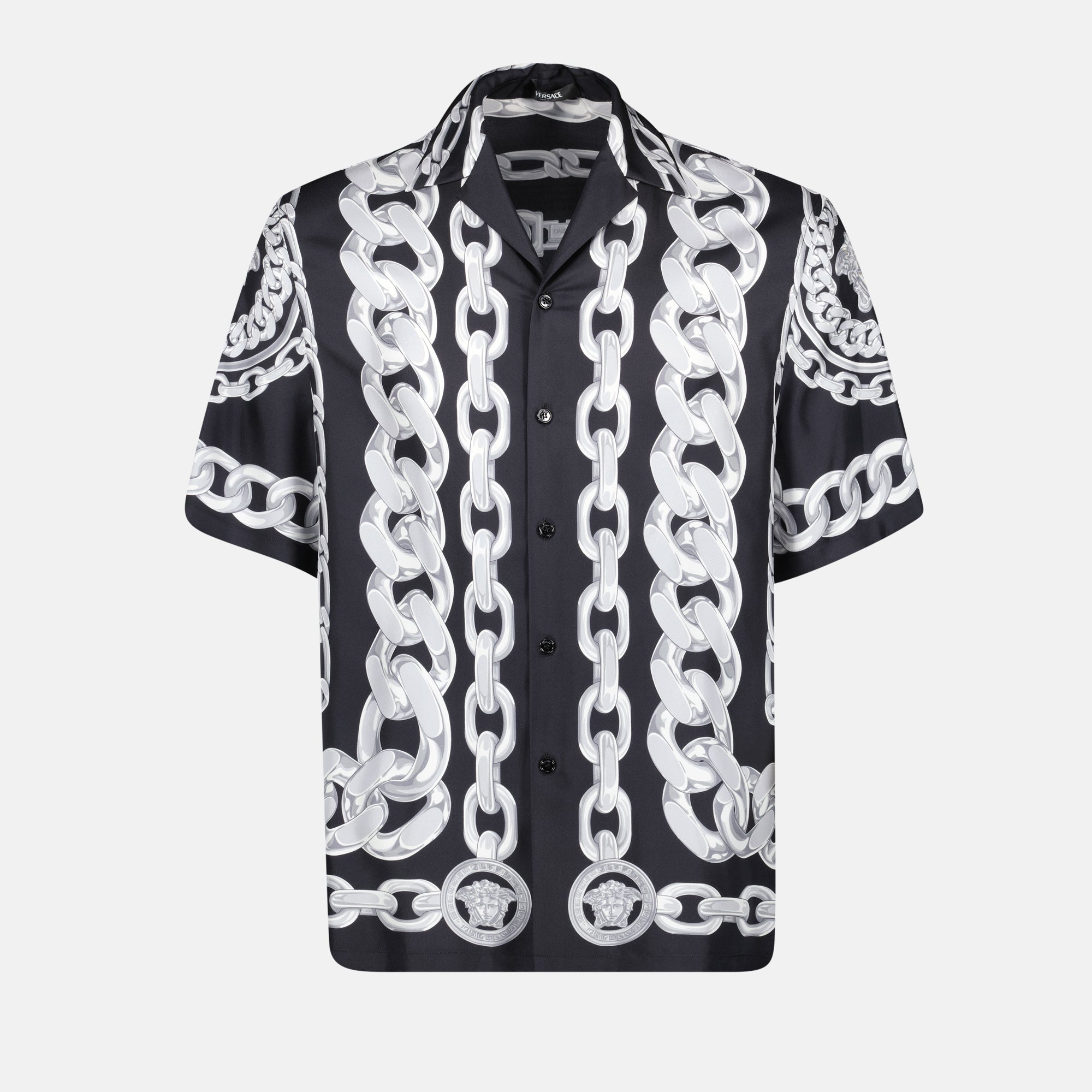 Hemden Medusa Chains Shirt Versace Schwarz Homme