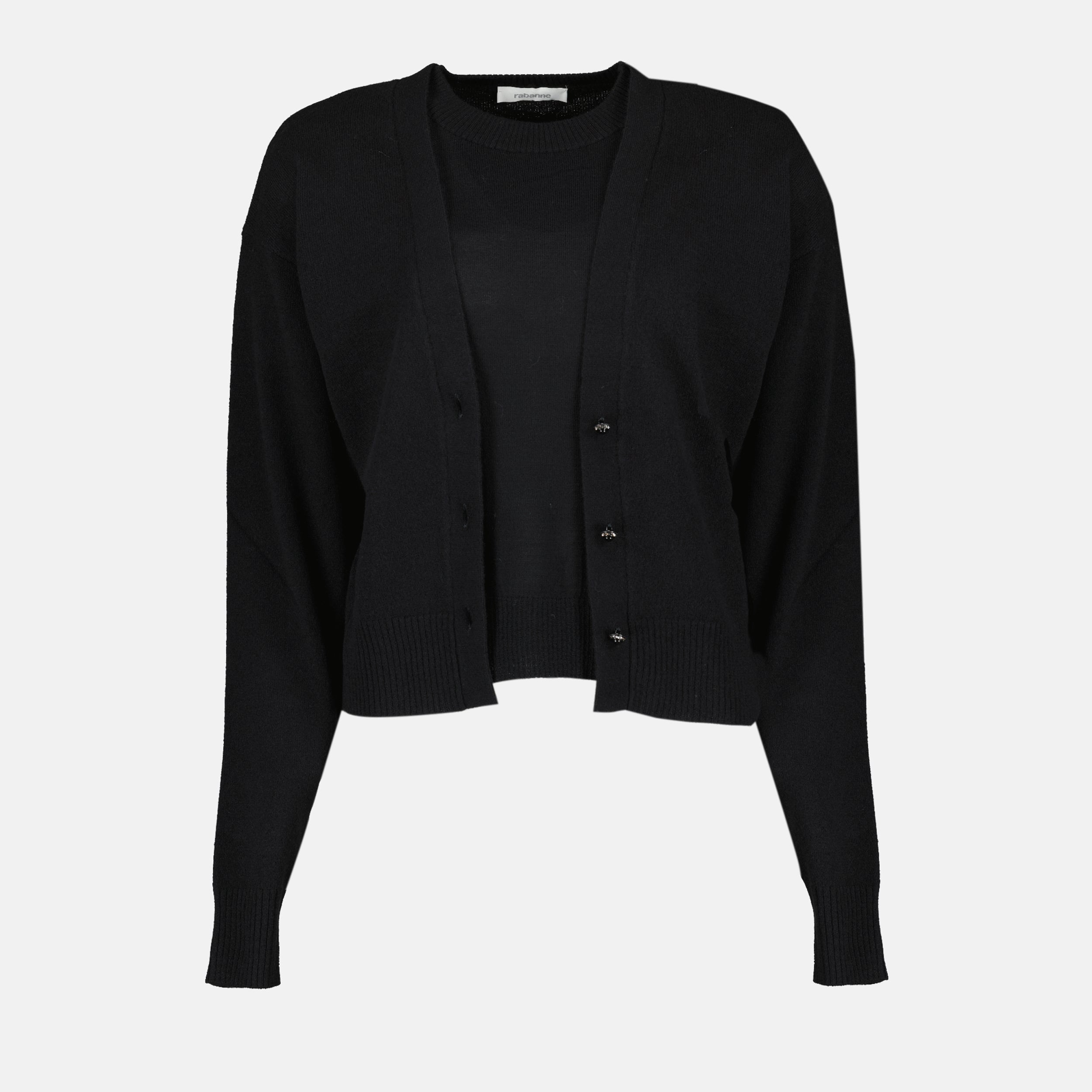 Bild des Rabanne-Labels Damenwolle Pulli - Herbst-Winter 2025 Saison - Vorderansicht