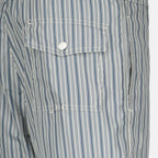 Beachwear Striped Nylon Swim Shorts Moncler Bleu foncé Homme