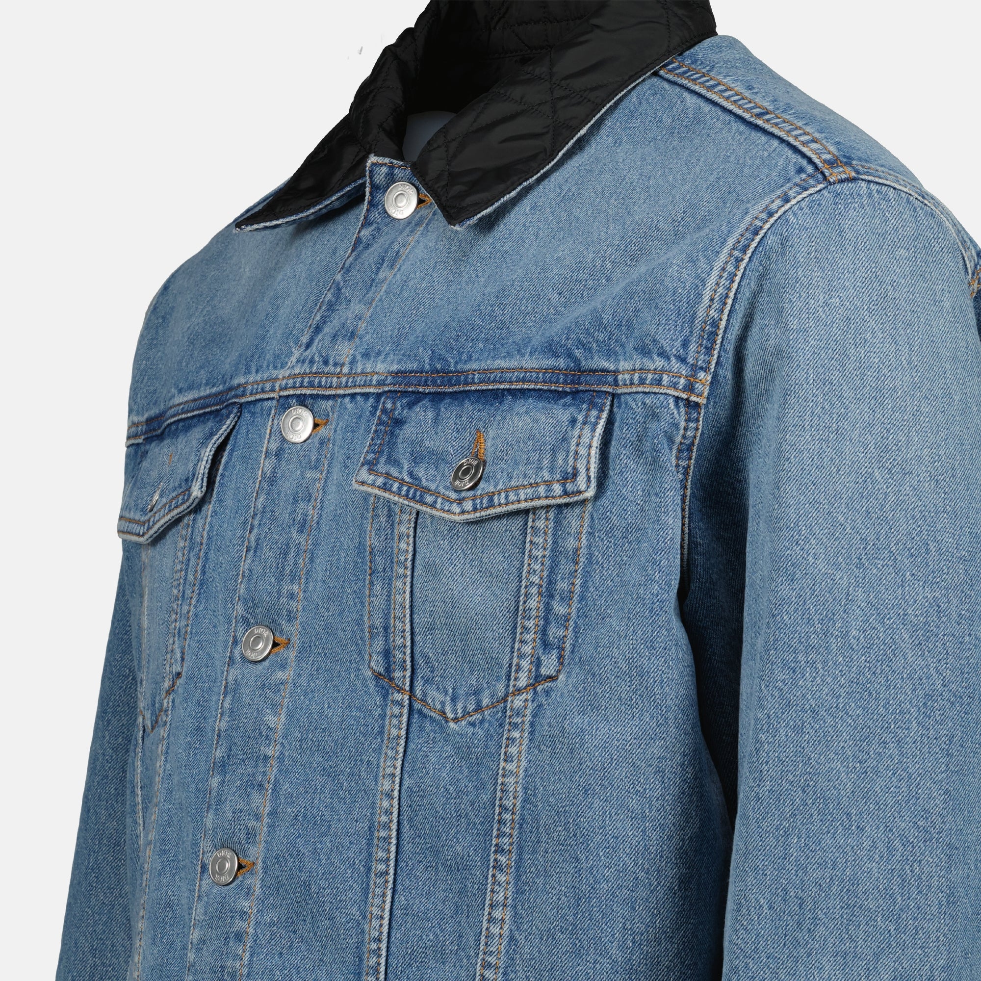 Vestes Veste en jean réversible Cannage Dior Bleu Homme