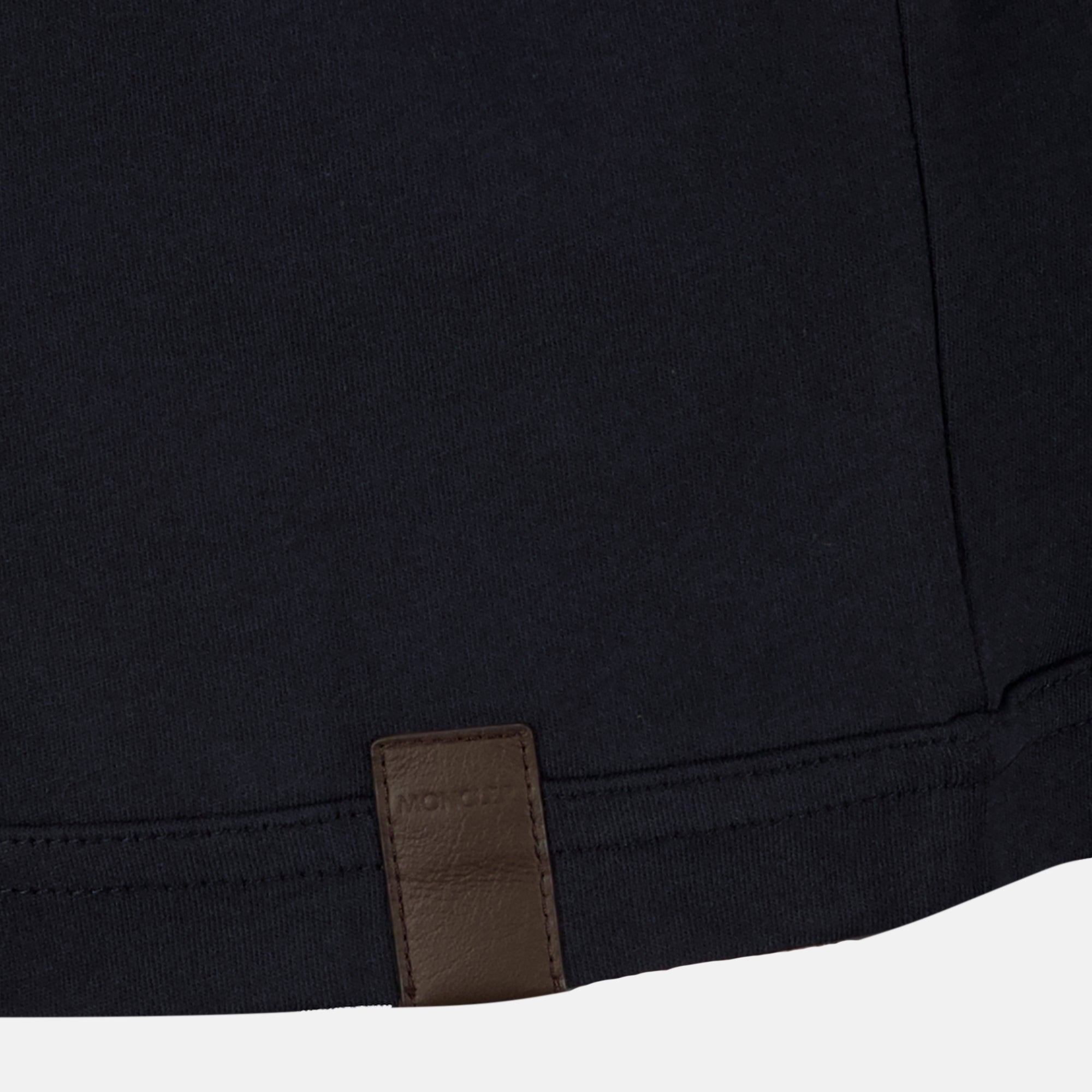 T-shirts T-Shirt in Pelle Blu Navy con Logo Moncler Bleu foncé Homme