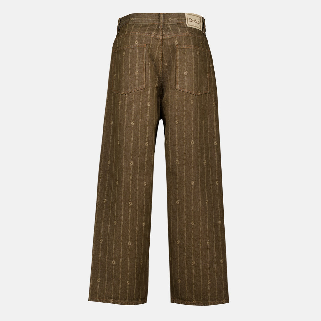 Pantalons Braune Monogram Baggy Jeans Drole De Monsieur Marron Homme
