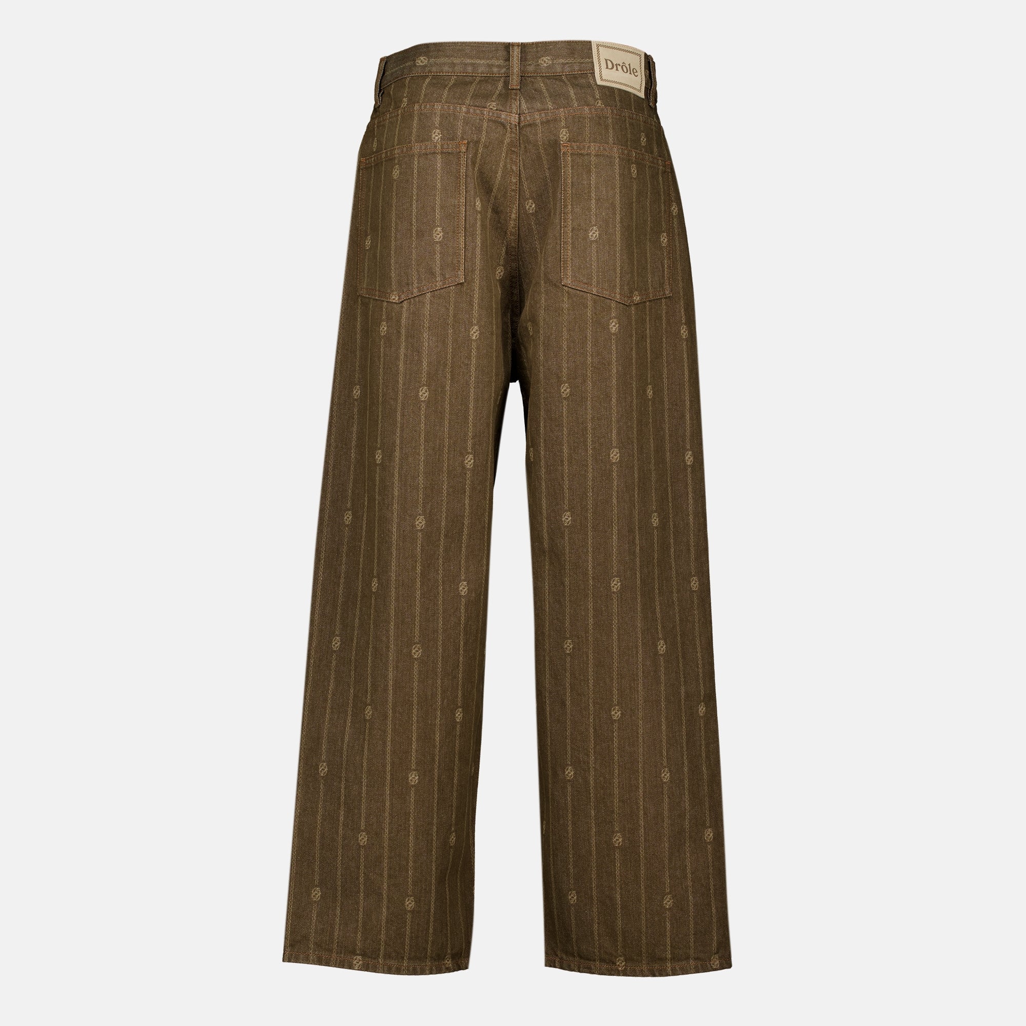 Pantalons Braune Monogram Baggy Jeans Drole De Monsieur Marron Homme