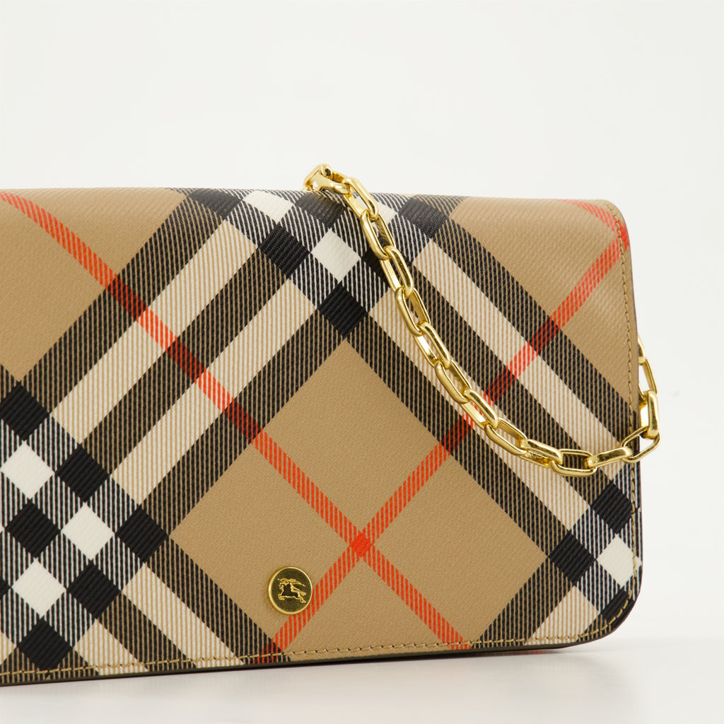 Sacs bandoulière Portefeuille à chaîne Burberry Beige Femme