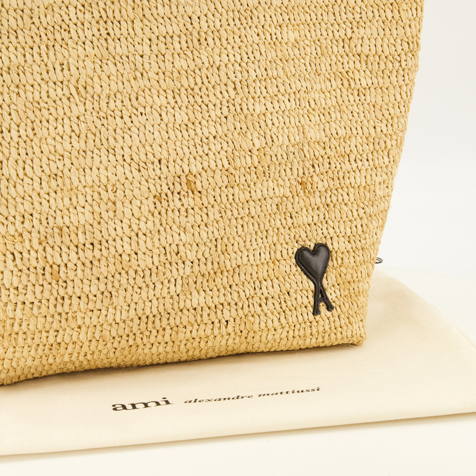 Sacs cabas Sac cabas en raphia beige Ami PARIS Beige Unisexe