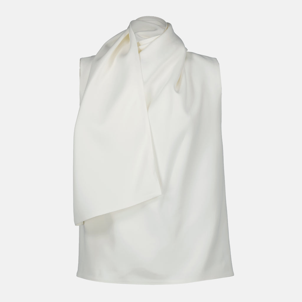 Imagem do Top Loe branco da marca Khaite para Mulheres - Temporada Primavera-Verão 2026 - Vista Frontal