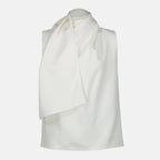 Imagem do Top Loe branco da marca Khaite para Mulheres - Temporada Primavera-Verão 2026 - Vista Frontal