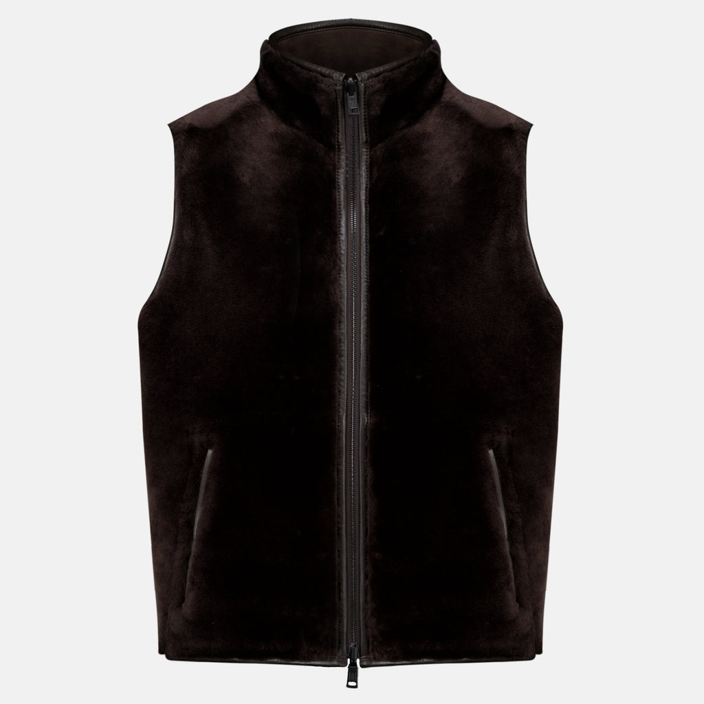 Vestes Wendbare Ärmellose Daunenjacke Ryfsen Moncler Marron Homme