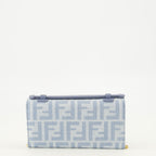 Sacs à main et épaule Portefeuille Baguette à chaîne en denim FF bleu et cuir Fendi Bleu Femme