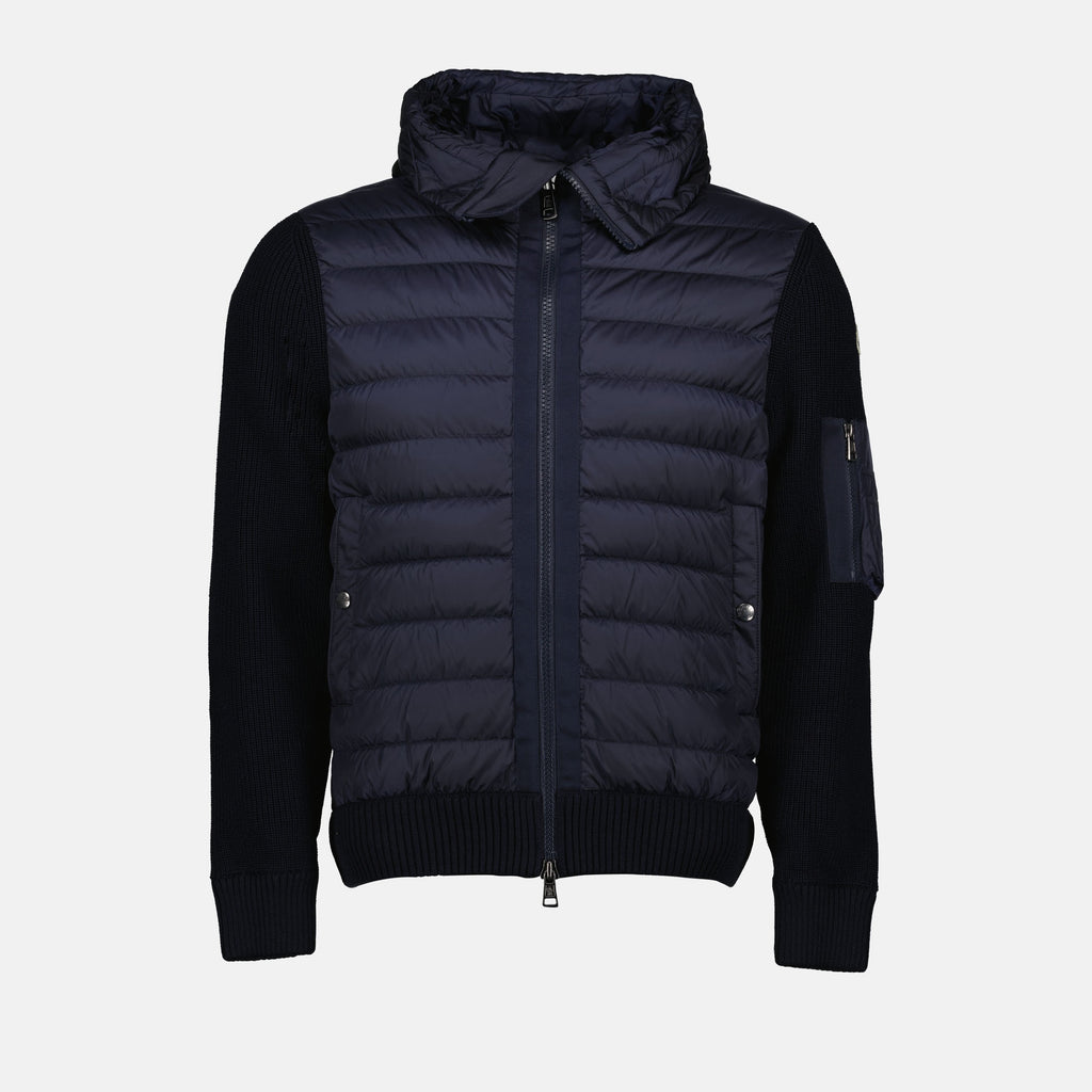 Vestes Veste bi-matière Moncler Bleu foncé Homme