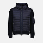 Vestes Veste bi-matière Moncler Bleu foncé Homme
