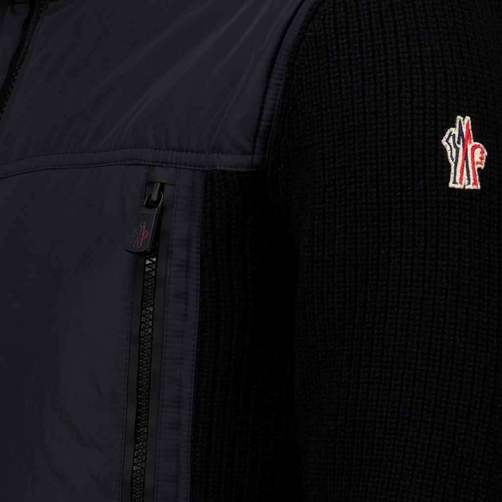 Vestes Zweifarbiger schwarzer Cardigan Moncler Grenoble Noir Homme