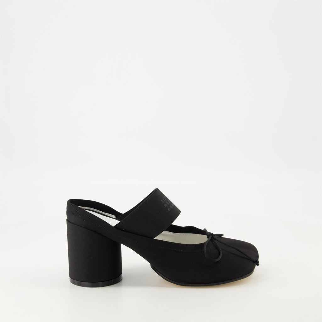 Chaussures ouvertes Mules ballerines à talon Mm6 Noir Femme