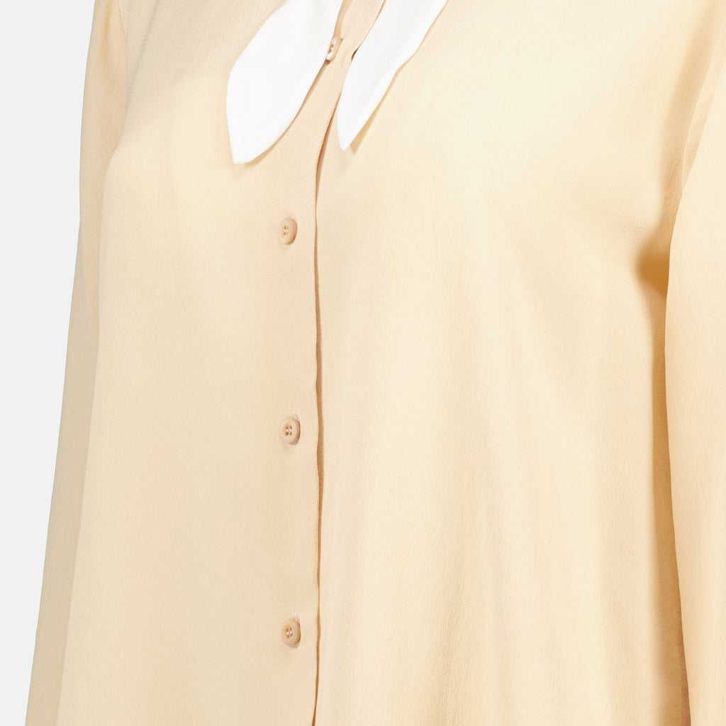 Shirts Beige Silk Shirt Prada Beige Femme