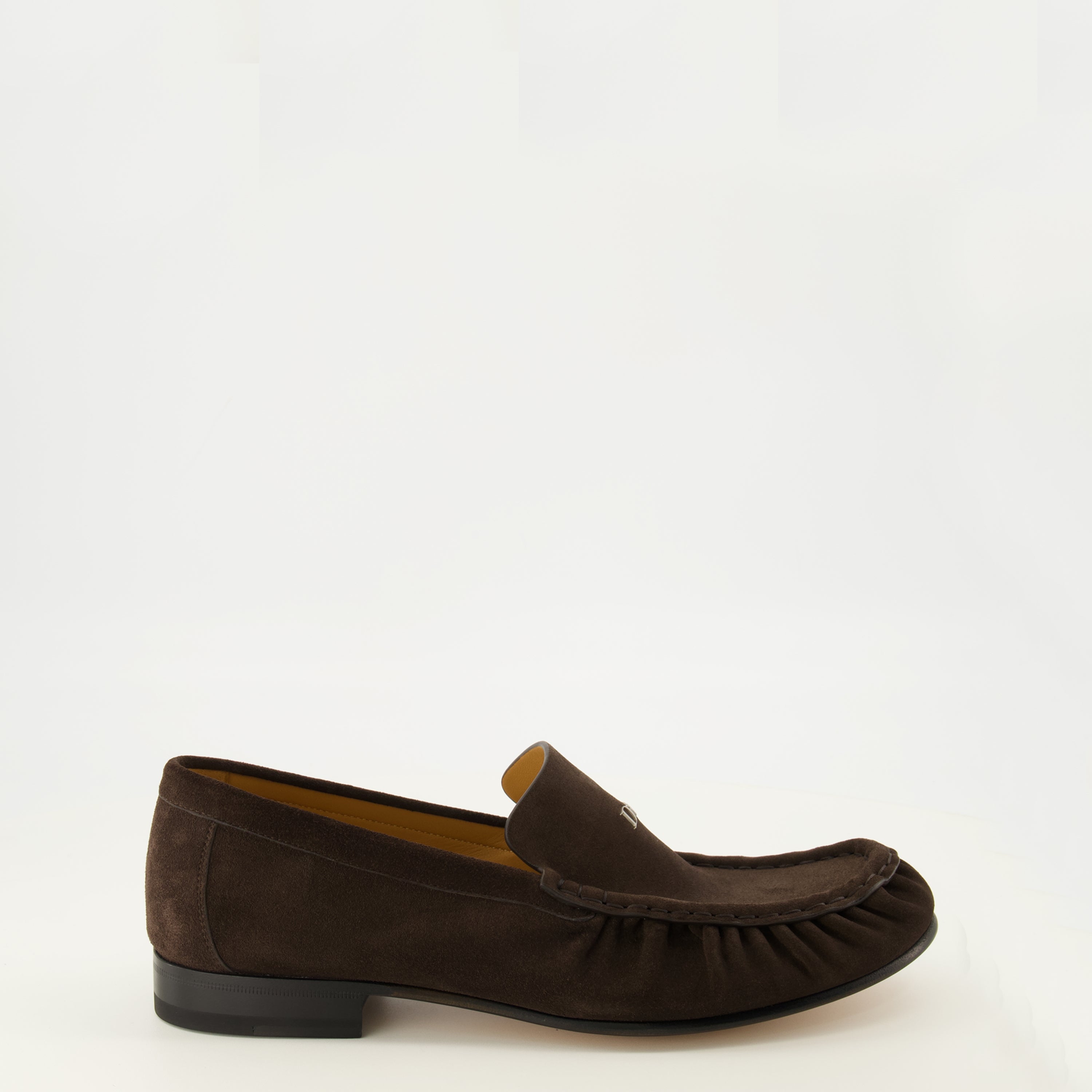 Mocassins Mocassins Maurice en veau velours marron foncé Dior Marron Homme