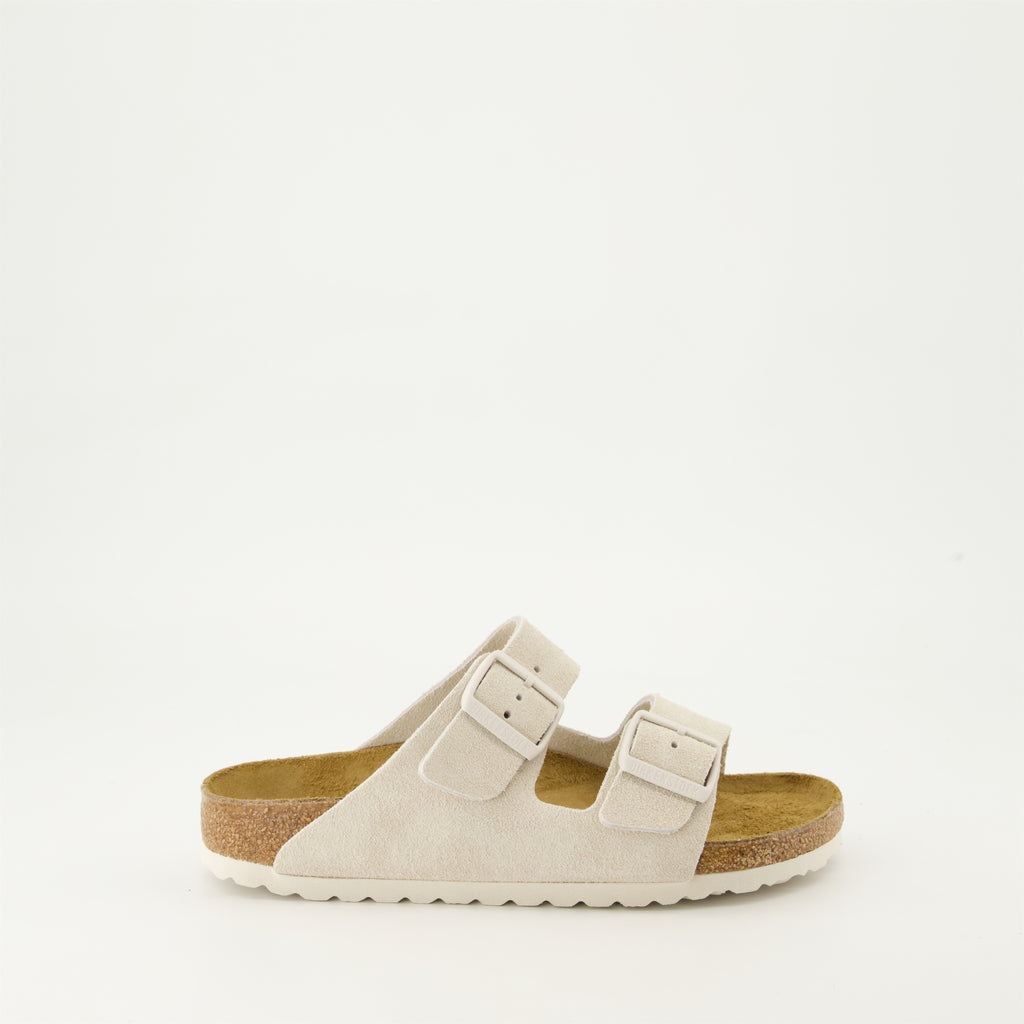 Zapatos abiertos Zapatillas Arizona Birkenstock Beige Femme