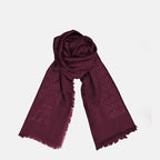 Image of the Fendi FF burgundy shawl for women - Spring-Summer 2026 - Back View
