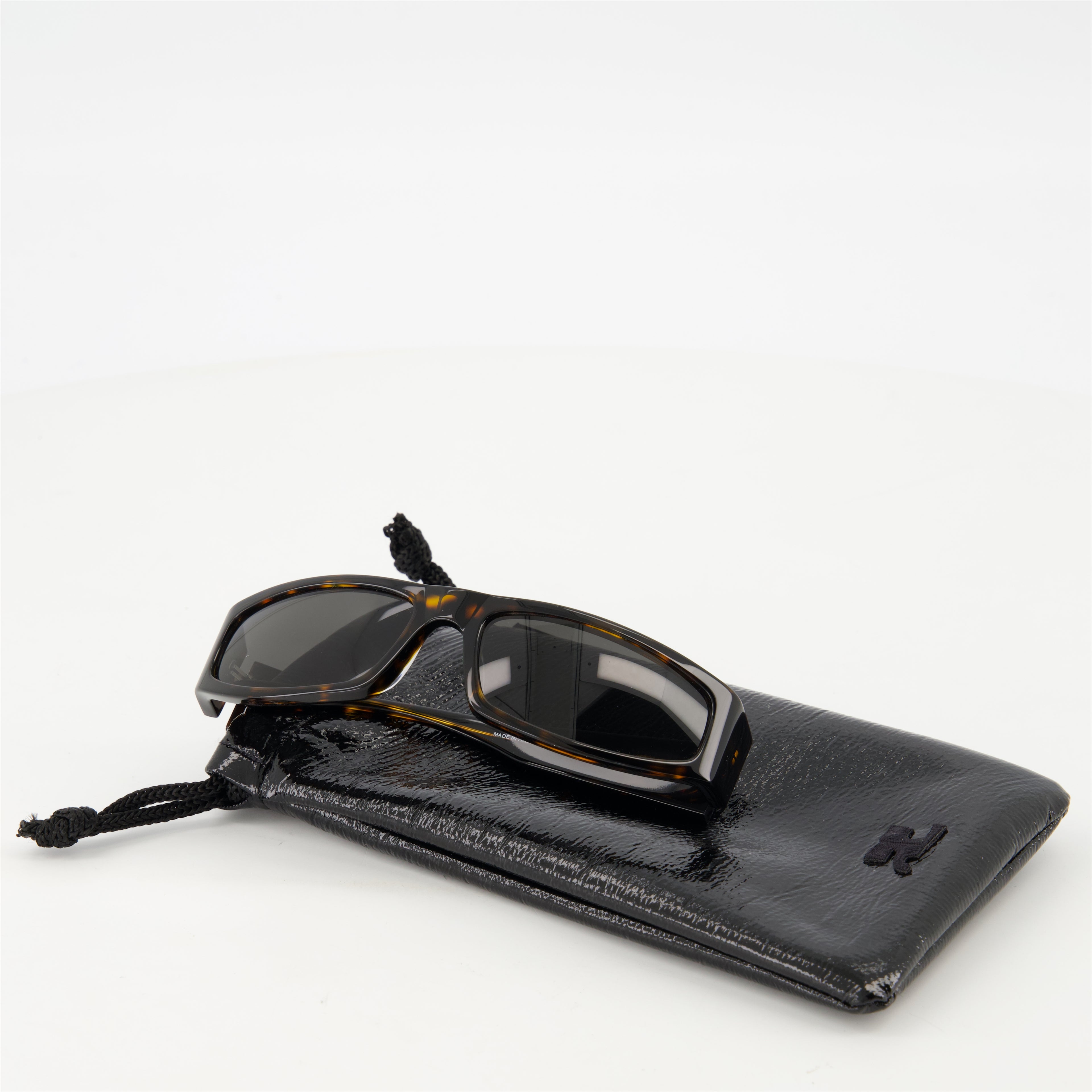 Brillen Technische Sonnenbrille Courrèges Braun Homme