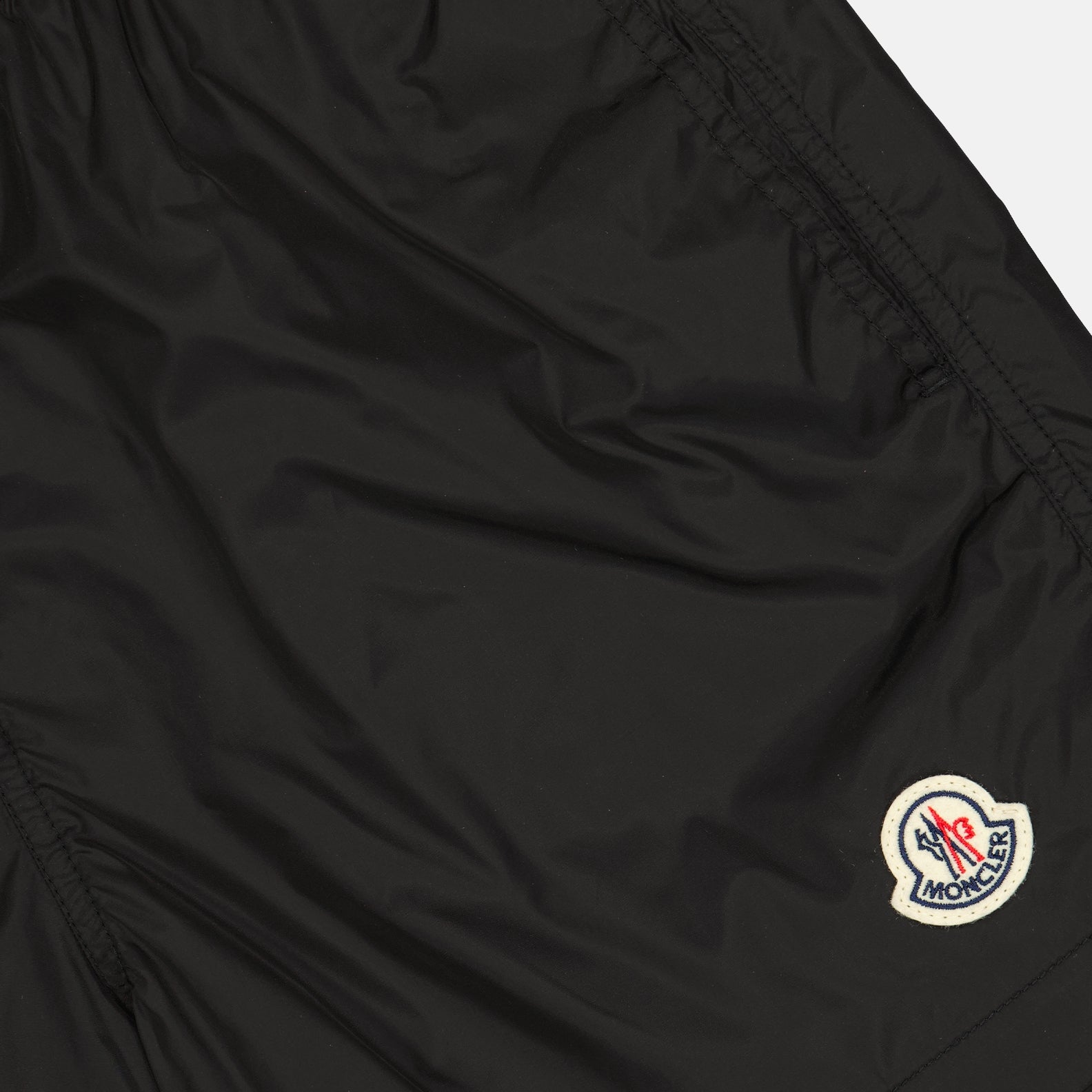 Image of Moncler brand logo swim shorts for men - Spring-Summer 2025 season - Detailed view_3