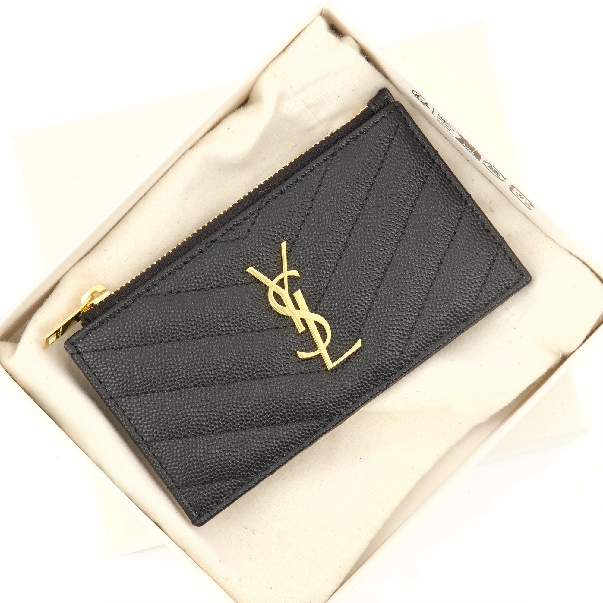 Small leather goods Cassandre Card Holder Fragments Saint Laurent Black Femme