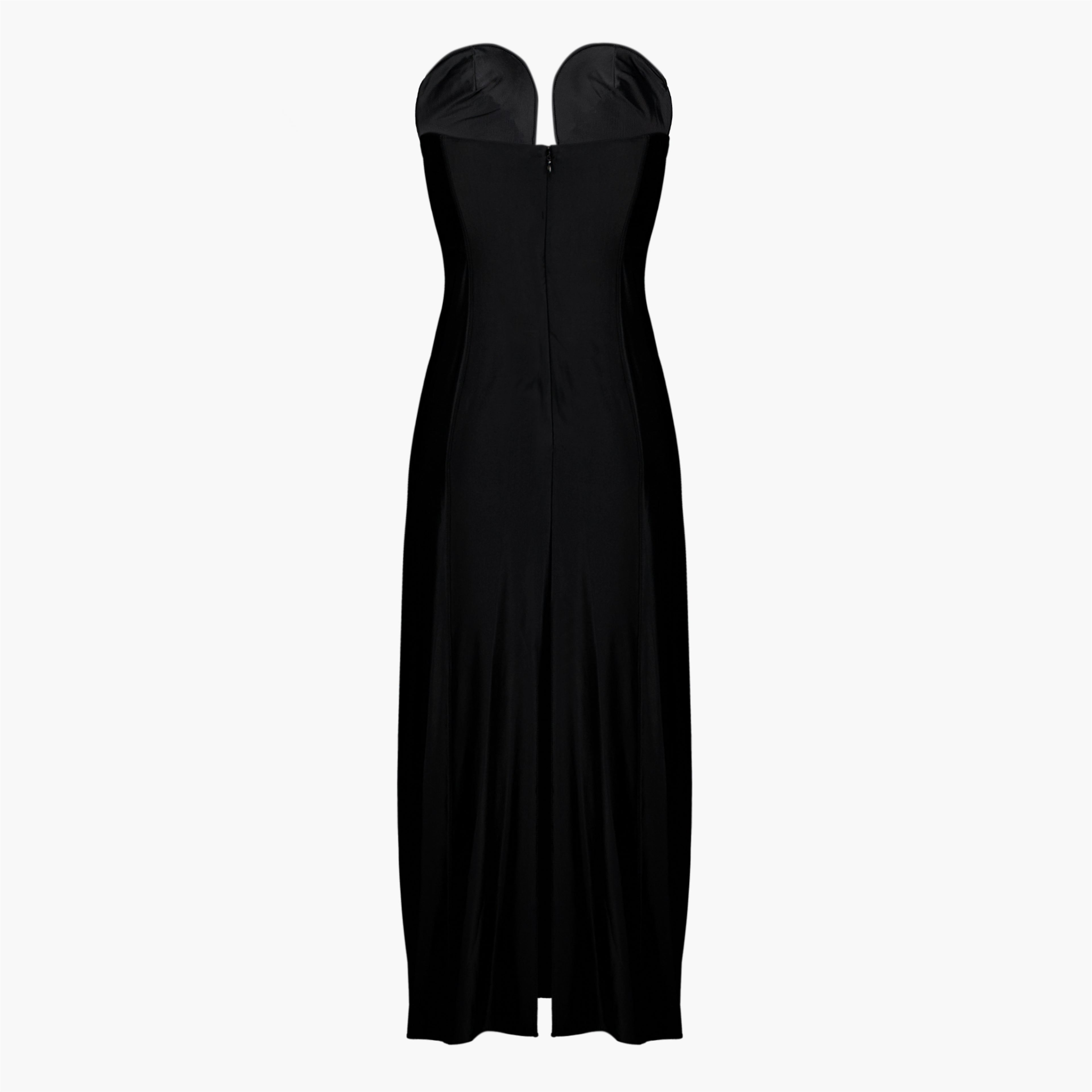 Robes Vestido Longo Preto em Jersey com Bustier Rabanne Noir Femme