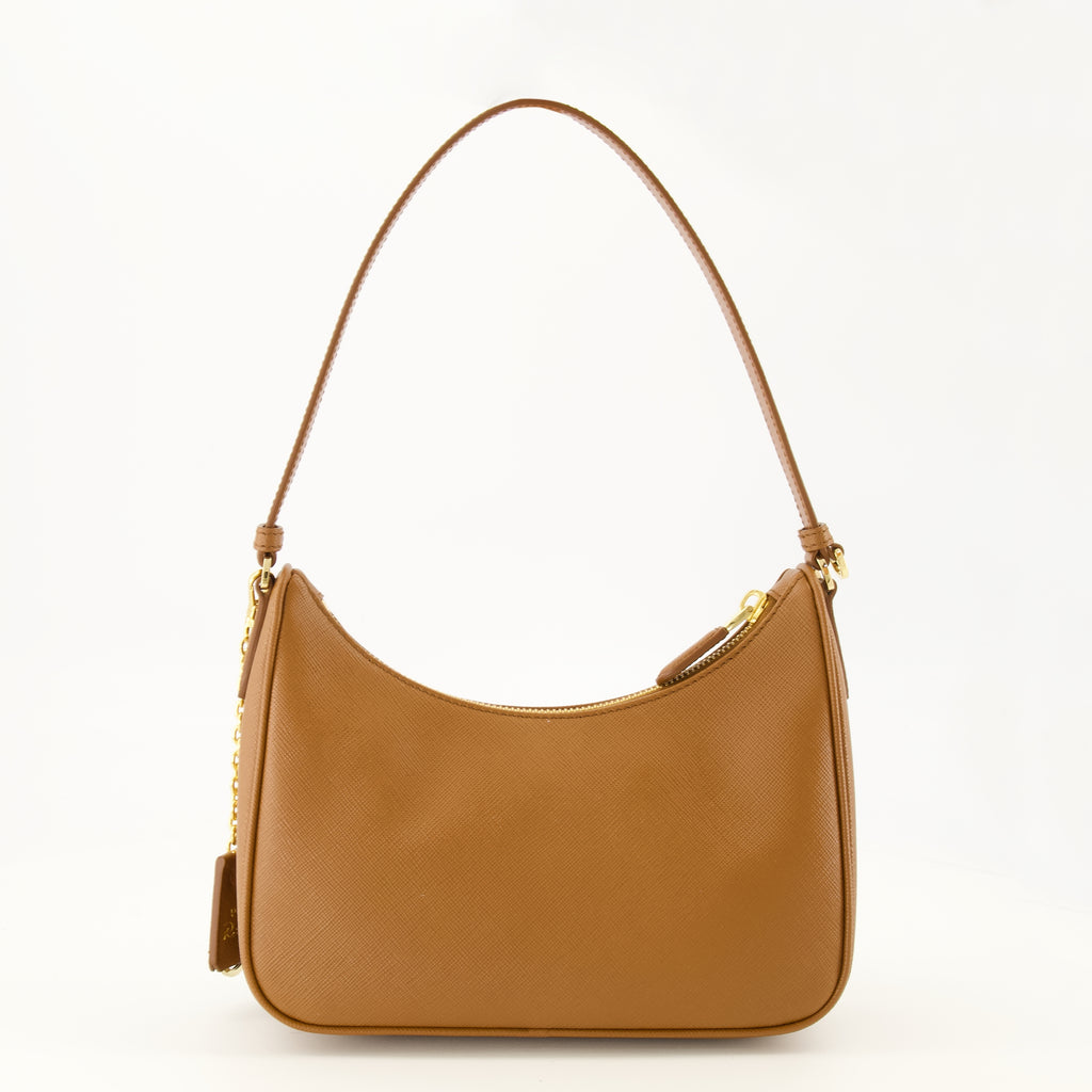 Sacs à main et épaule 미니 리에디션 2005 갈색 가죽 백 Prada Marron Femme