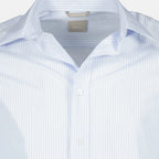 Image de l'article Chemise à rayures bleu clair en coton de la marque Dior pour Homme - Saison Printemps-Été 2026 - Vue détaillée_2