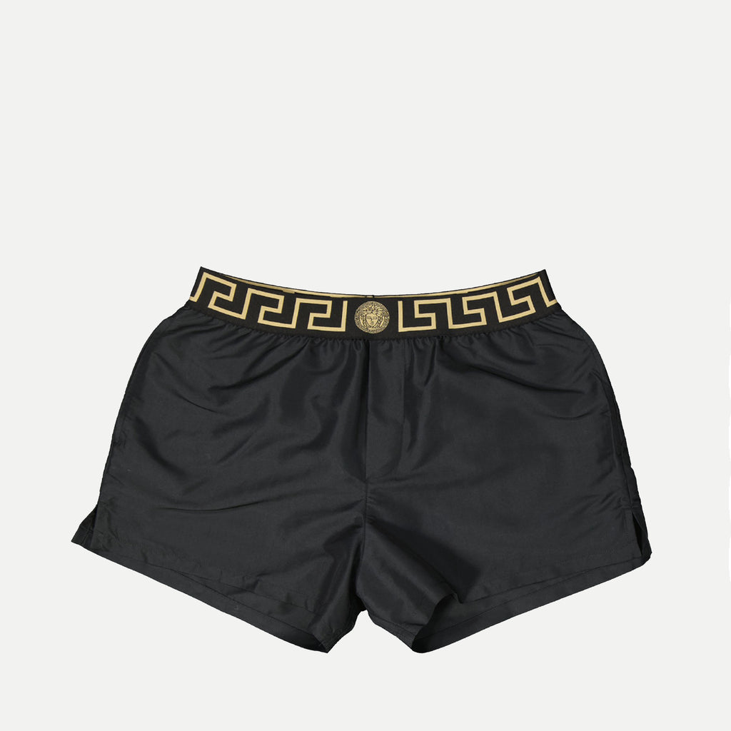 Beachwear Greca Swim Shorts Versace Black Homme