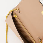 Kleine lederwaren Portefeuille VLogo à chaîne Valentino Garavani Rosa Femme