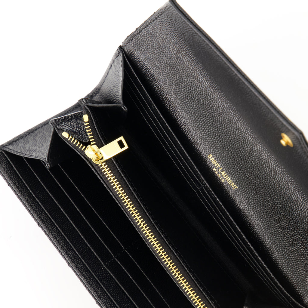 Small leather goods Cassandre Wallet Saint Laurent Black Femme