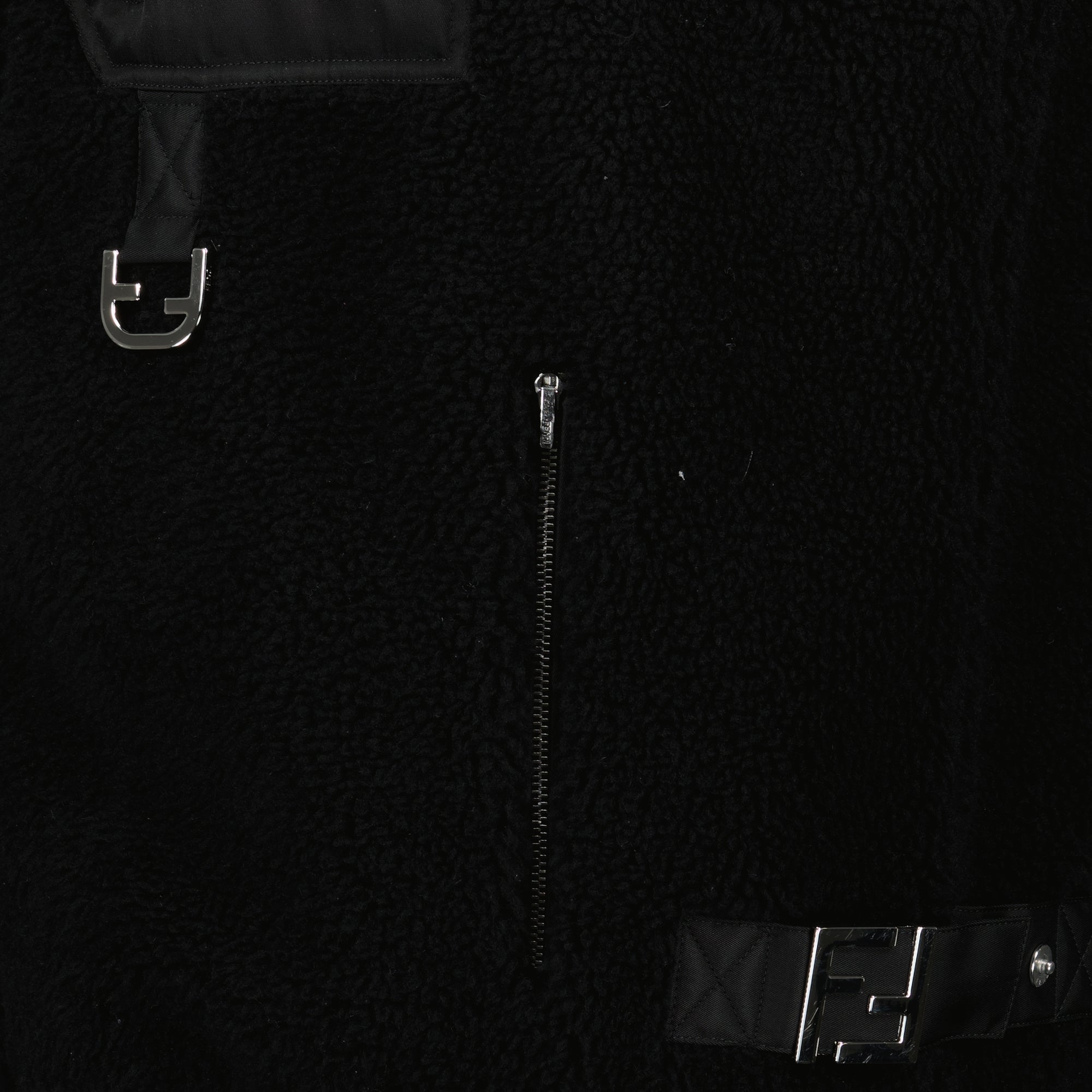 Vestes Black Teddy Gilet Fendi Noir Homme