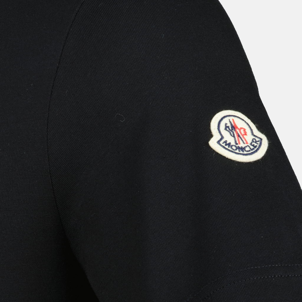 T-shirt T-Shirt con Logo Ricamato Moncler Nero Homme